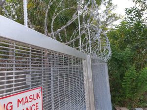 project_TNB_station_fencing-9 razor barbed wire on power station fence